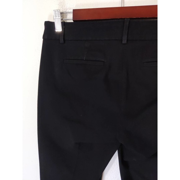 J. Crew Black Cotton Blend Teddie Mid Rise Cropped Trouser Pants Size 2 Tall - Picture 6 of 8